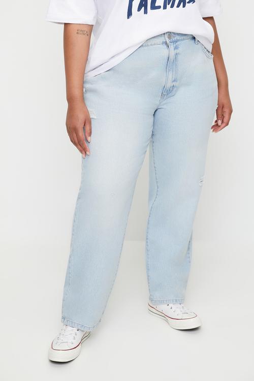 Plus Original Straight Jean - Air Blue Worn