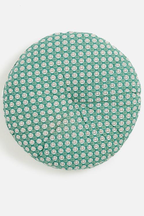 Motif Floor Cushion Green