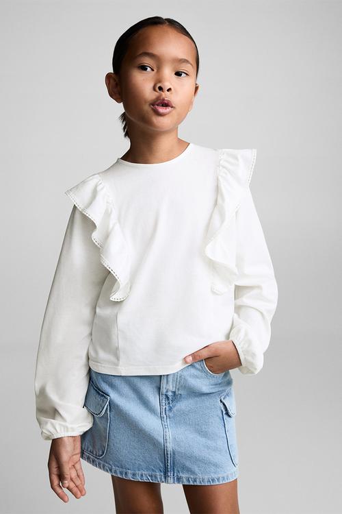 T-shirt frill - natural