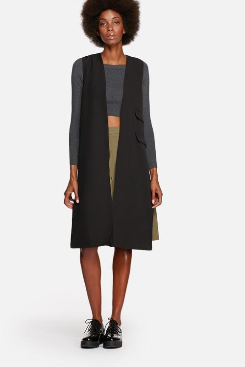 Longline jacket with back panel