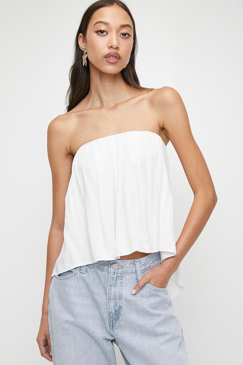 Hanky bandeau shell - white
