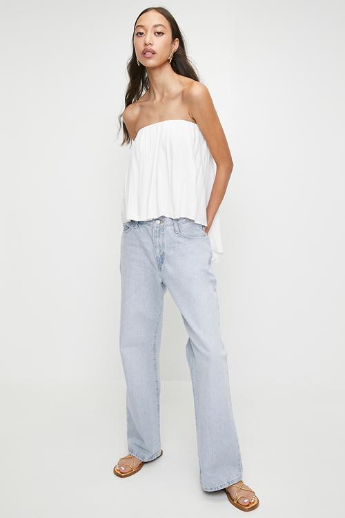 Hanky bandeau shell - white