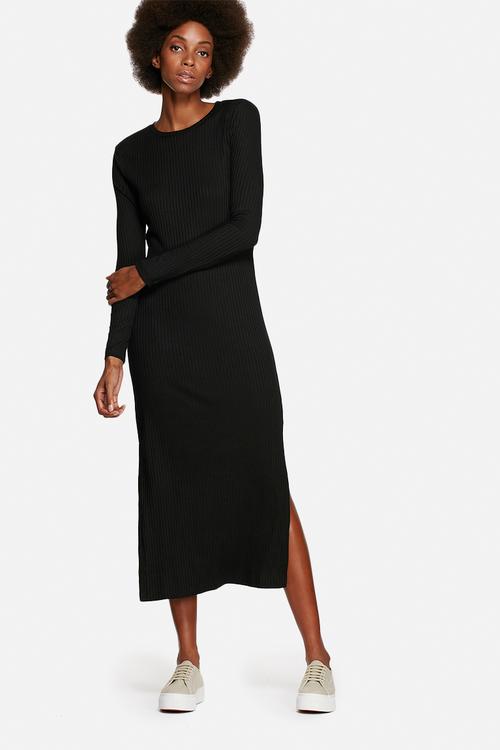 Ribbed midi dress