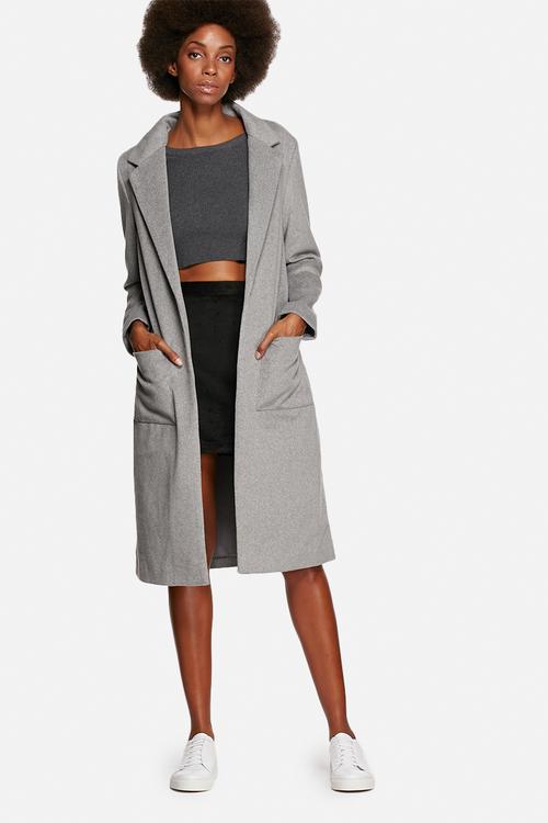 Longline wool overcoat 