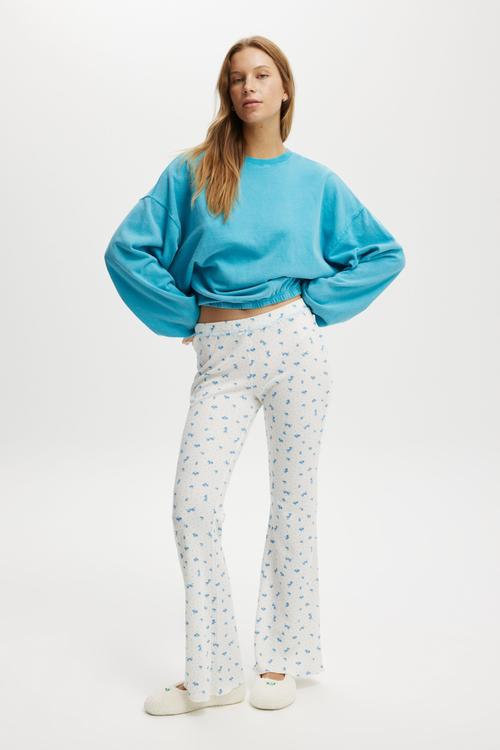 Cozy Sleep Crew Neck Fleece - Coastline Blue