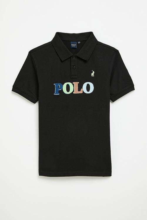 Boys kyle ss golfer - black