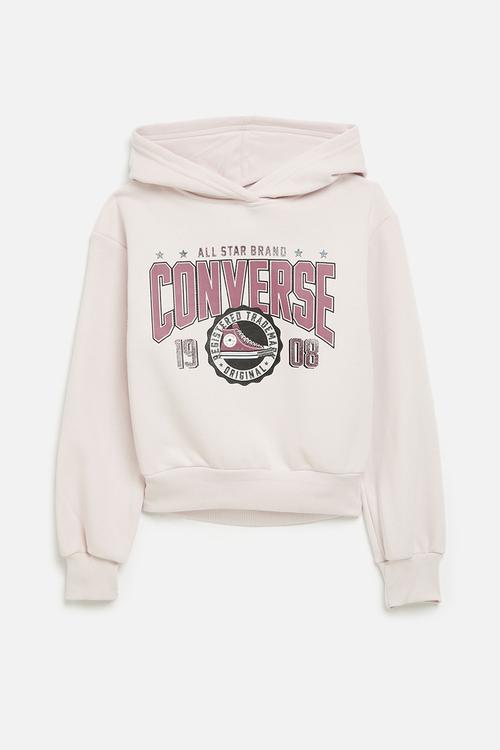 Cnvg boxy graphic hoodie - blush hush