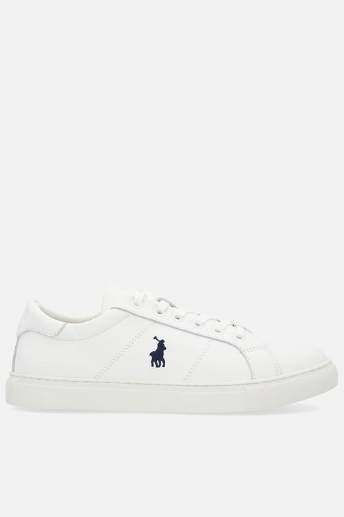 Classic white leather sneaker - white