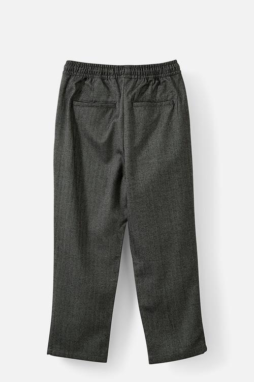 Alex pleat front pant - winter grey/herringbone