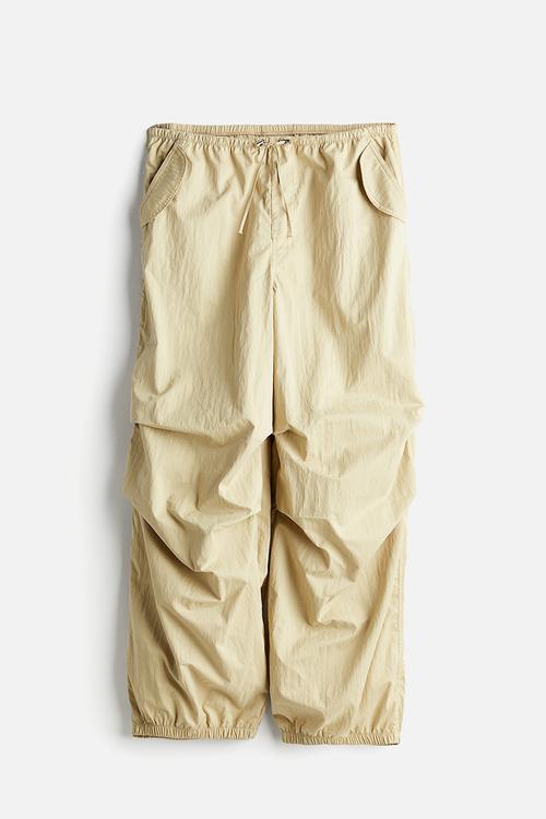 Parachute trousers - light beige