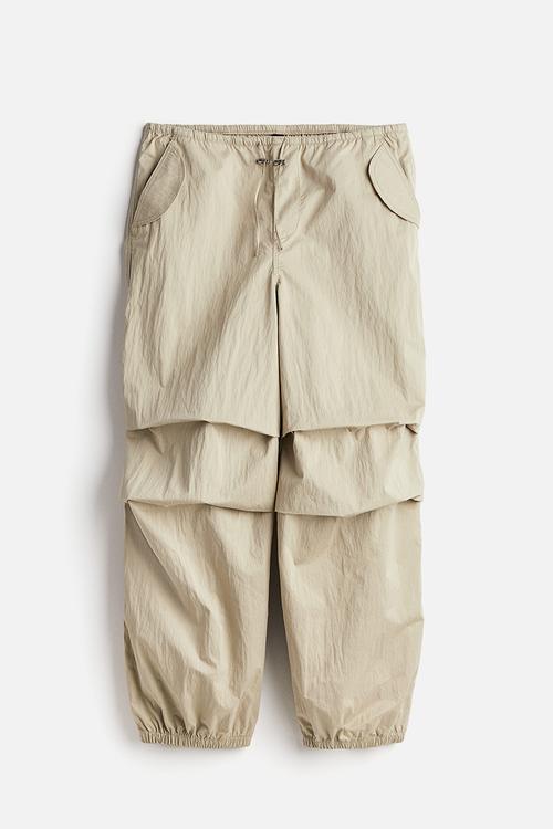 Parachute trousers - khaki beige