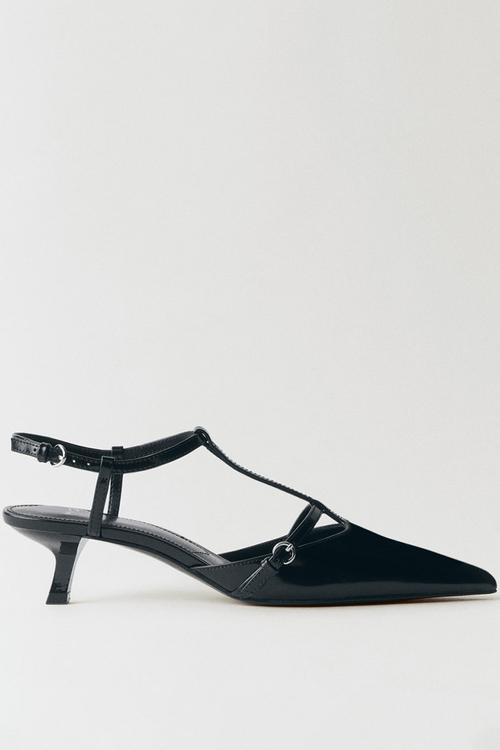 Bebi leather heel - black