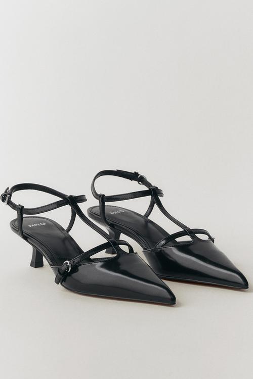 Bebi leather heel - black