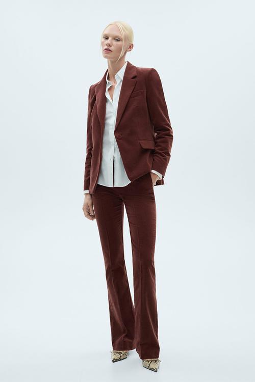 Trousers velveton - dark red