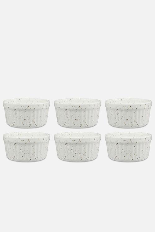 Speckle Ramekin 8.5cm Set 6pc - Cream