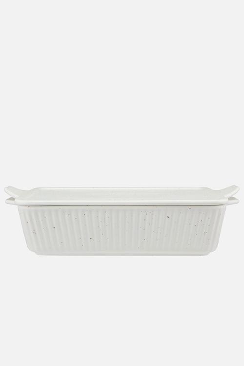 Speckle Rectangular Baker With Tray 33x23cm - Cream
