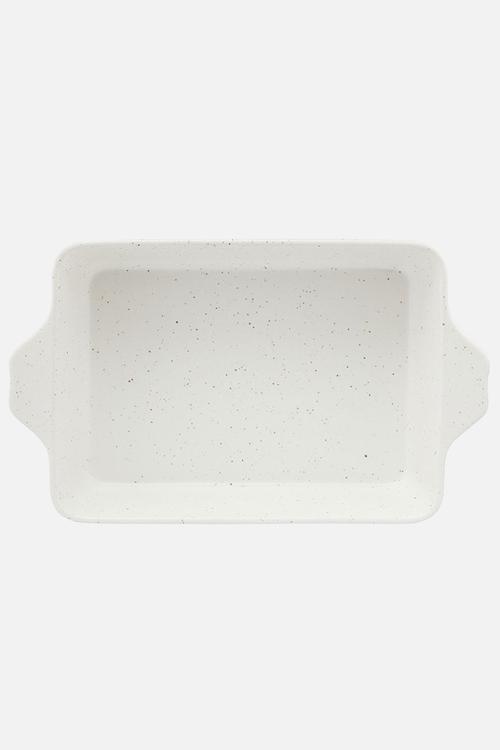 Speckle Rectangular Baker With Tray 33x23cm - Cream