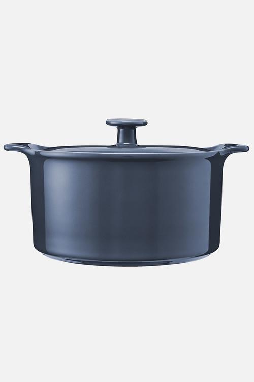 Indulgence Round Casserole 3L - Slate Blue