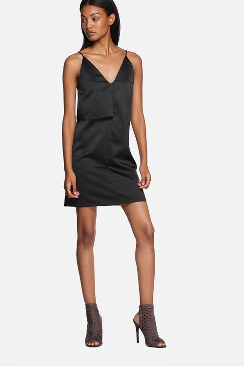 Silky cami dress with overlay