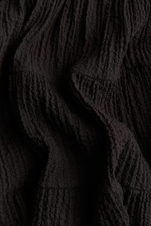 Tiered seersucker skirt - dark grey