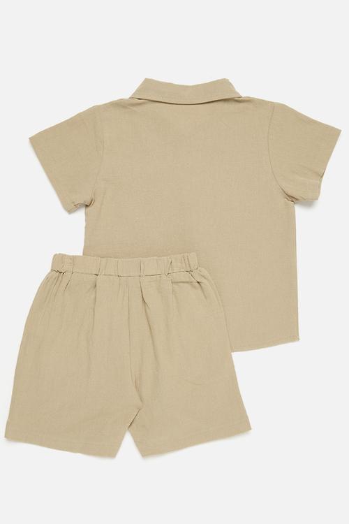 Shirt & short set - beige