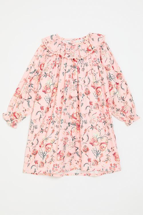 Printed peter pan dress - pink