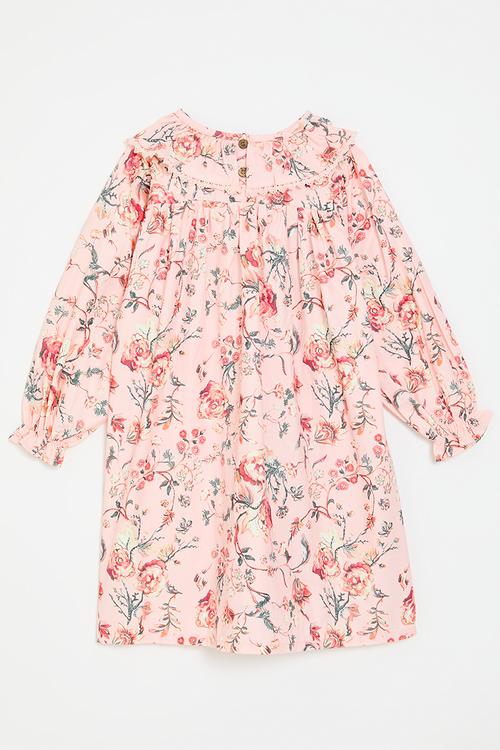 Printed peter pan dress - pink