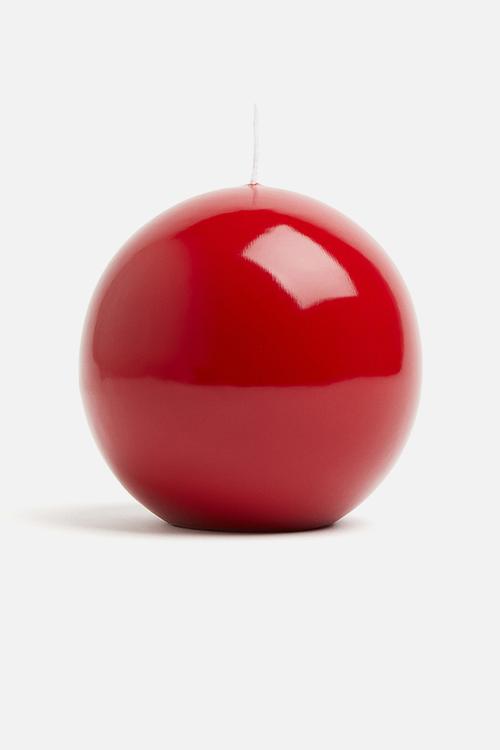 Round candle - red