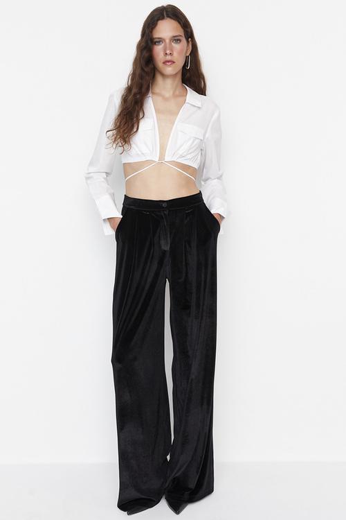 Limited edition black corduroy pants - black