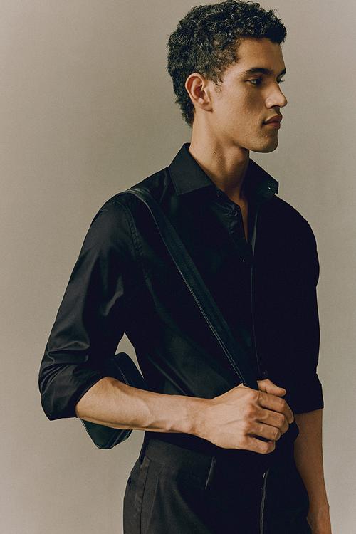 Slim fit shirt - black