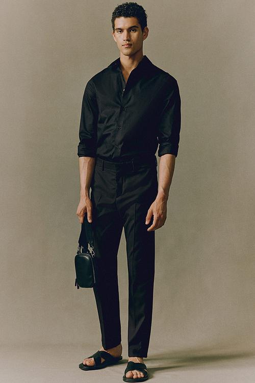 Slim fit shirt - black