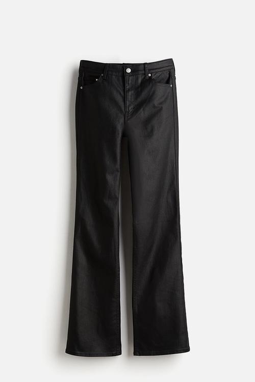 Bootcut high jeans - black