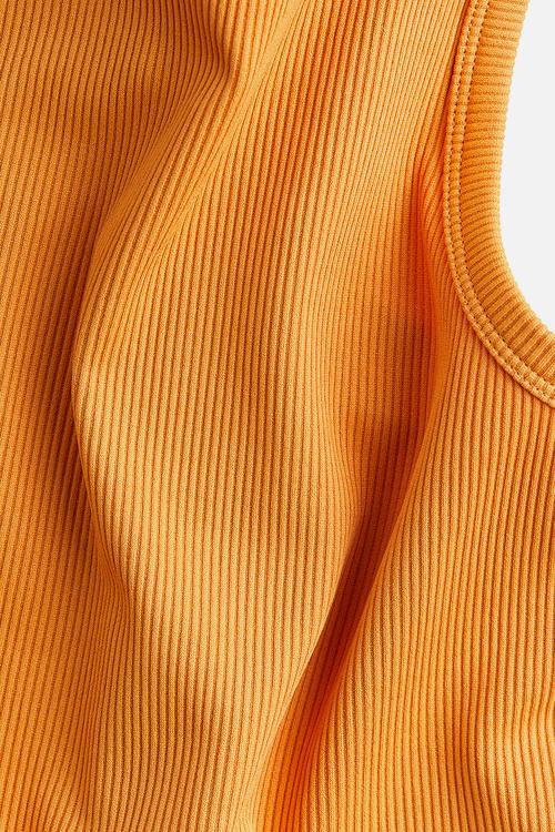 Ribbed vest top - orange