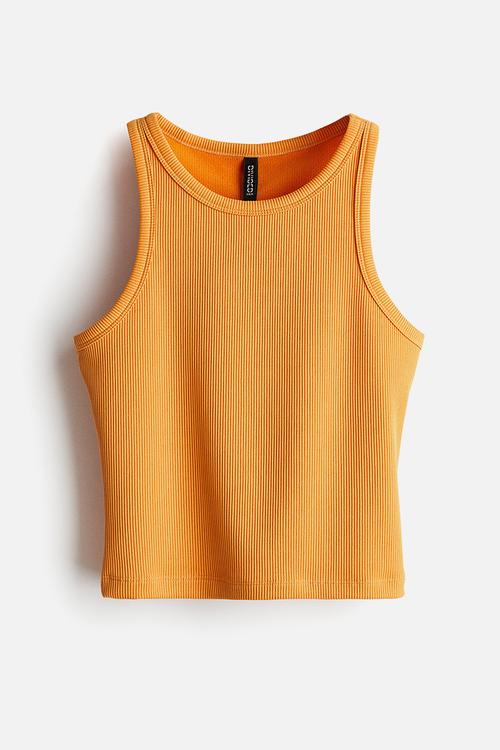 Ribbed vest top - orange