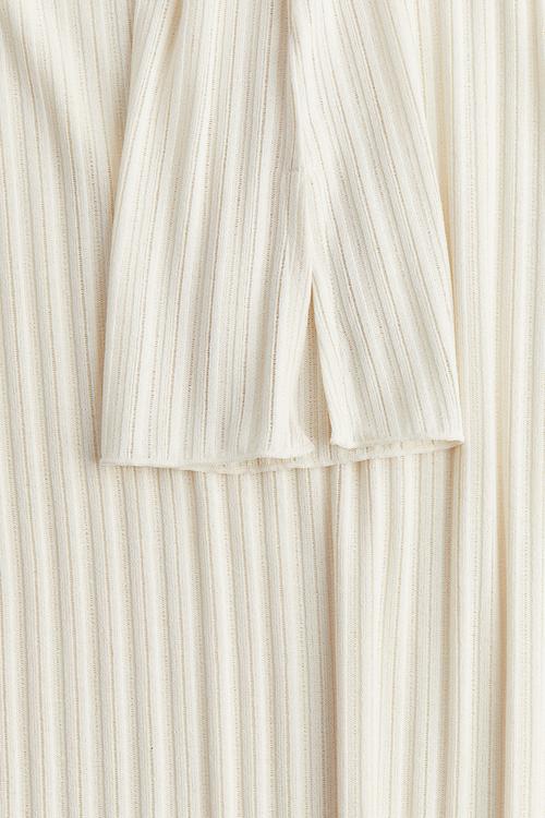 Rib-knit dress - white