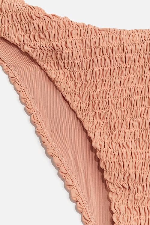Smocked bikini bottoms - apricot