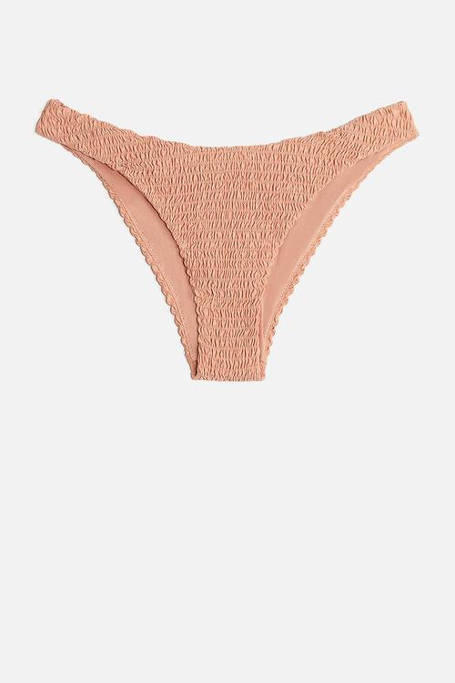 Smocked bikini bottoms - apricot