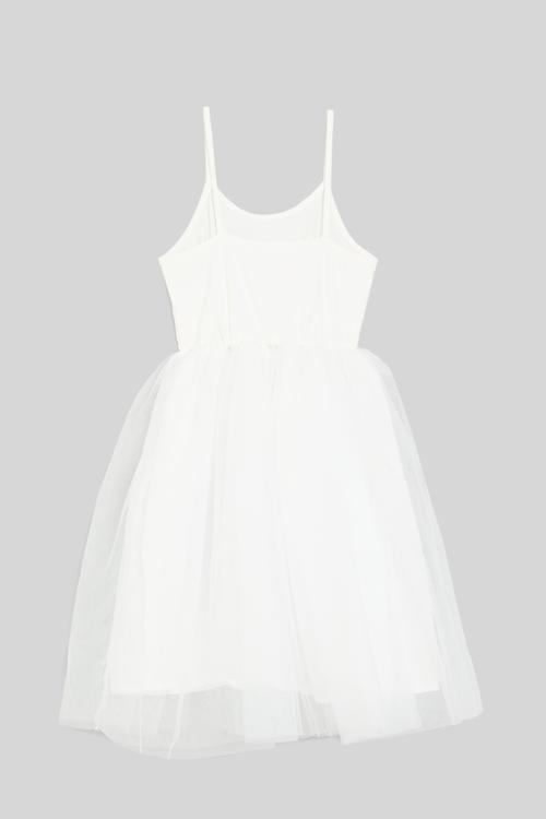 Cami mesh dress - white