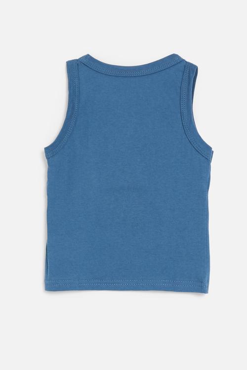 printed vest - blue