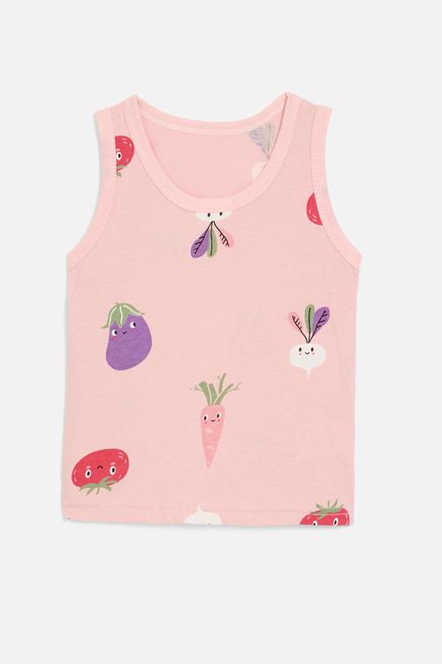 Printed vest - pink