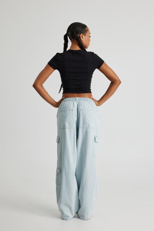 Sasha Utility Denim Pant - Faded Blue