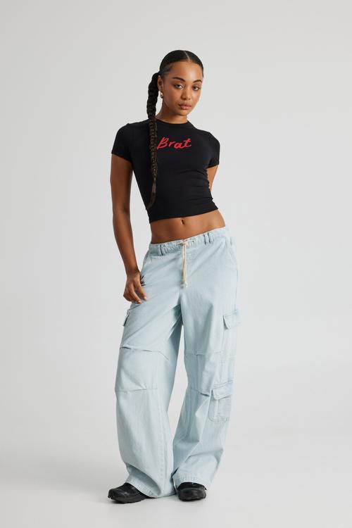 Sasha Utility Denim Pant - Faded Blue