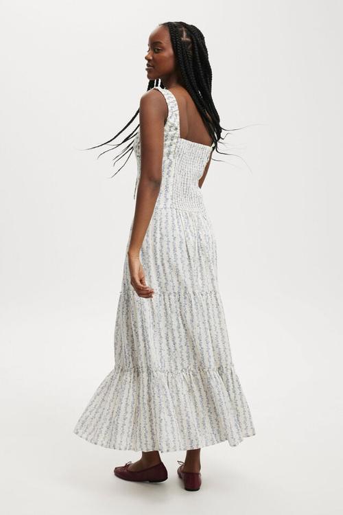 Aria corset detail maxi dress - arden wallpaper ditsy