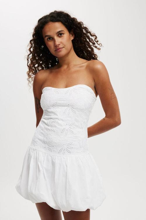 Cutwork bubble tube mini - white