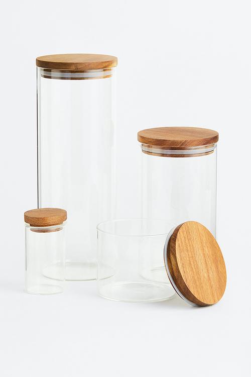 Glass jar with lid - Transparent