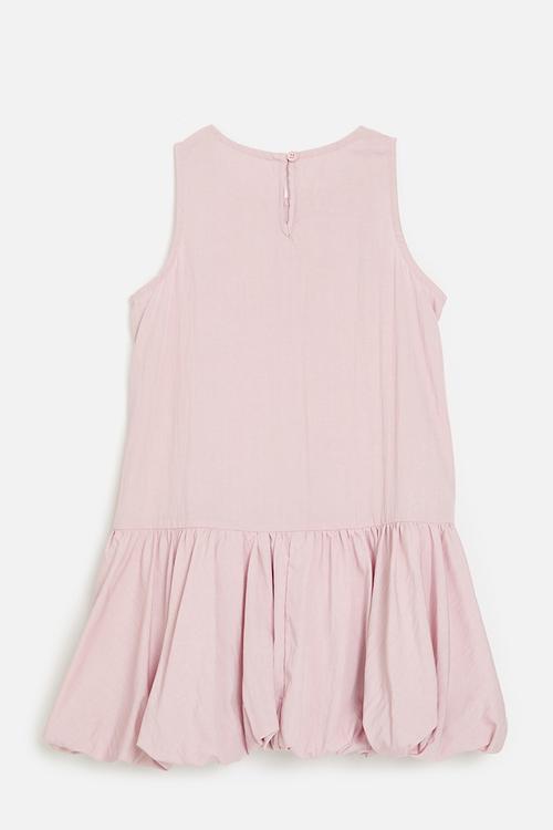 Bubble hem dress- pink