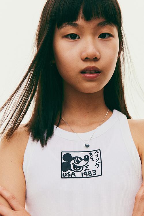 Keith Haring X H&M:  Print-motif vest top - white 