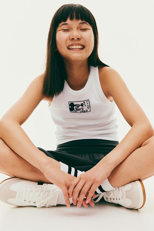 Keith Haring X H&M:  Print-motif vest top - white 