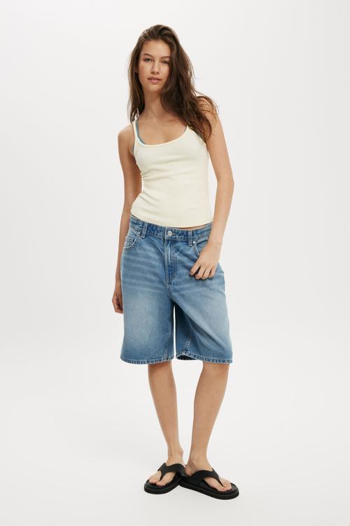 Super Baggy Denim Jort - Blue Haze