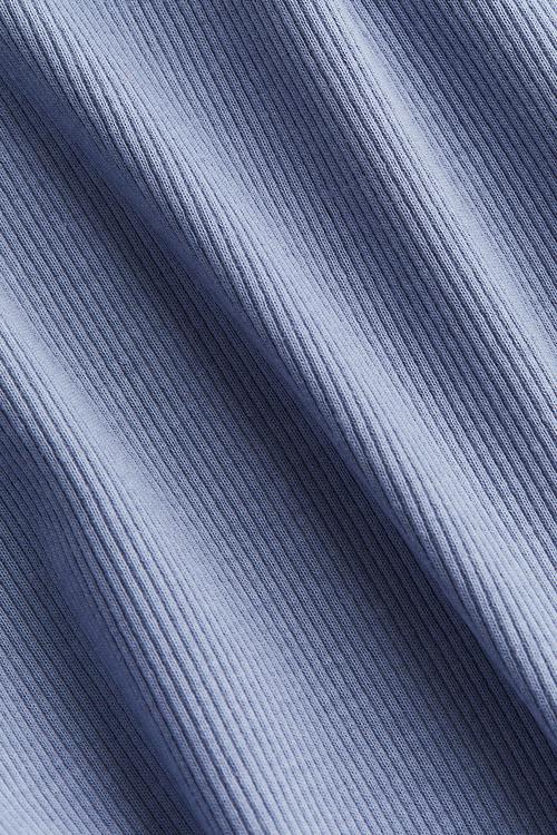 Ribbed vest top - dusty blue